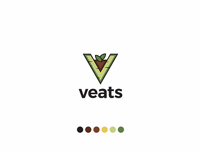 Vegan food logo branding logo vegan