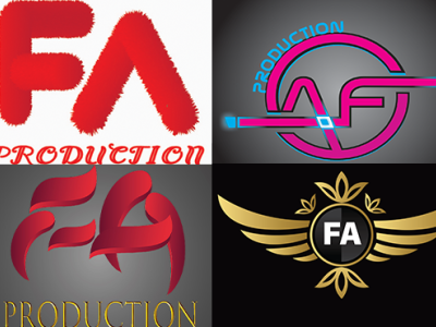FA logo 3d logo business logo design illustration logo typography
