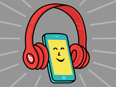 Beats beats drawing headphones illustration iphone music phone