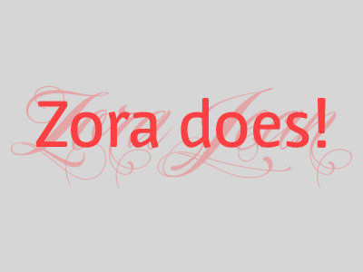 Zora Does nuvo piel script pink silver web zora