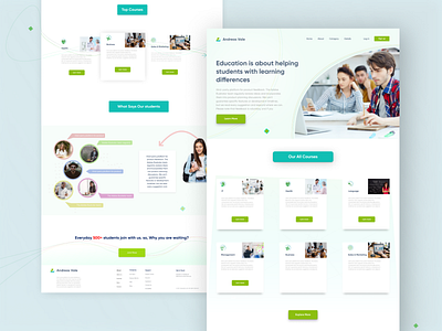 Learning Platform Landing Page graphic design ui web