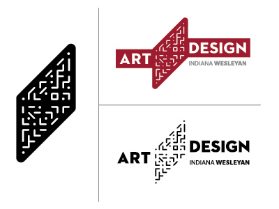 Indiana Wesleyan - Division of Art + Design brand identity logo mark university