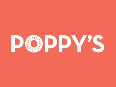 Poppy's Donuts brand consumer donuts icon identity mark shop