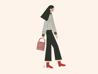 Street Style fashion gif illustration outfit simple style vector