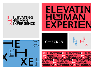 Elevating the Human Experience bold branding branding design custom event identity logo type unique wordmark