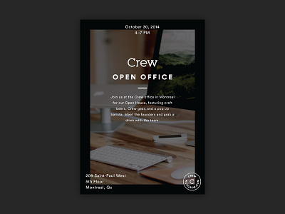 Crew: Open Office crew open house open office poster print typography