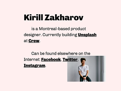 Personal Website clean kirillz layout minimal personal website portfolio simple type typography website
