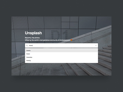 Unsplash Suggestive Search