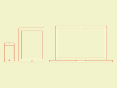 Wireframe Devices ai devices freebie illustration ipad iphone macbook minimal phone resource tablet vector wireframe