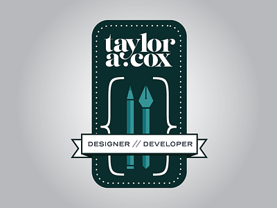 Taylor A. Cox Badge Logo badge blue designer developer logo teal