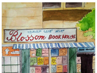 Blossom Book House bangalore bookhouse historical illustration india
