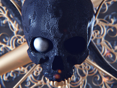The Golden SKULL 3d c4d cinema 4d octane pirate skull