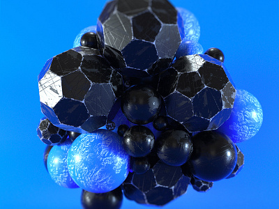 2016.10. // 003 3d black blue cinema4d design graphics lighting motion octane render shape sphere