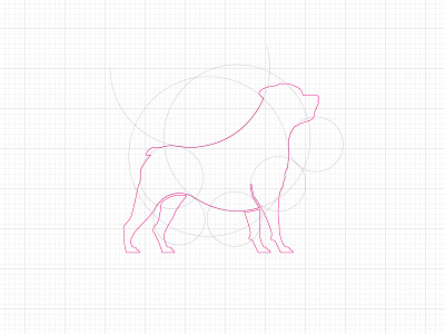 Dog Icon dog grid icon rottwailer sketch