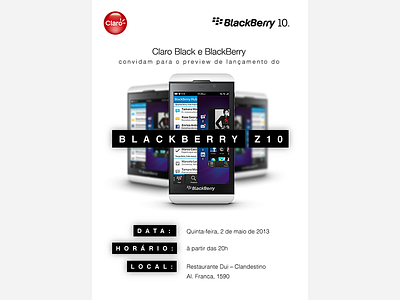 Invitation - Blackberry Z10 blackberry email invitation photoshop