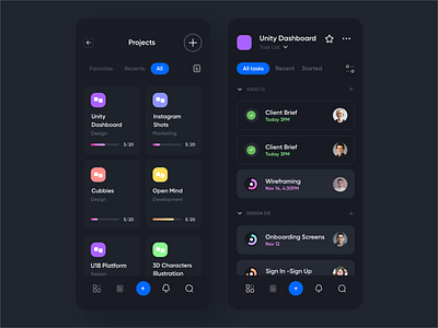 Projects App UI by Aathithiya Balaji on Dribbble