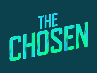 The Chosen blue brand chosen church green logo ministry students teens youth