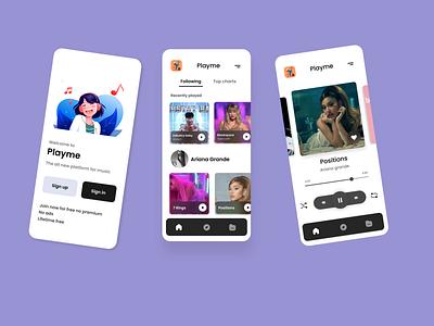 Playme -  Music Player User Interface