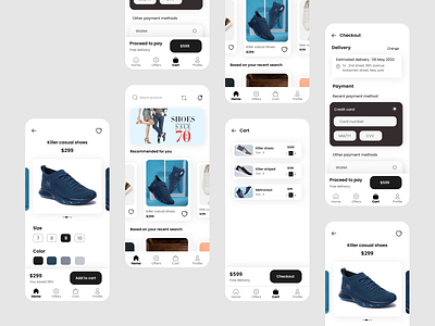 E-commerce app app app design branding design e commerce light online shop payment shop ui ux white
