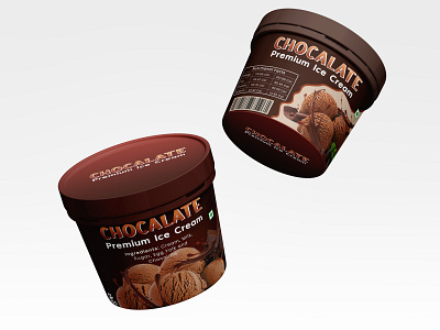 Ice Cream Box Label Design