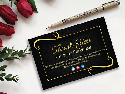 Thank You Card Design amazon amazonthankyoucard bhfyp birthdaycard branding design flyer graphic design graphicdesigner greetingscard invitationcard logo packageinsert postcards producinsert thankyoucard ui weddingcard