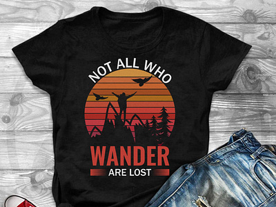 Hiking Vintage T shirt Design