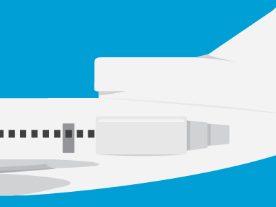 727 Tail Section airplane vector
