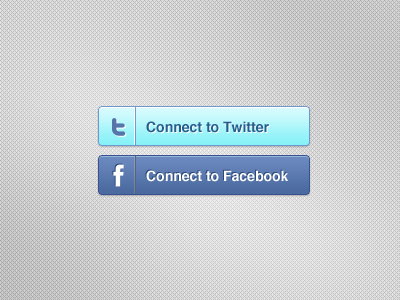 Social Connections buttons facebook social media twitter