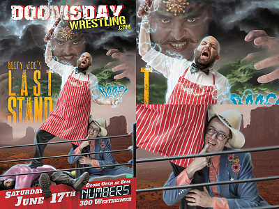 Doomsday Wrestling presents "Beefy Joe's Last Stand" beefy bojoffo comedy doomsday genie joe lonestar poster tex wrestling