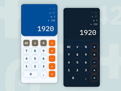 Daily UI #004: calculator app application calculator daily100 dailyui dailyuichallenge design figma ui