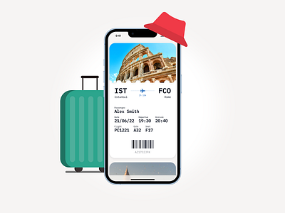 Boarding pass // Daily UI 24 app appointment boarding pass booking confirmation dailyui dailyuichallenge design figma purchase ui