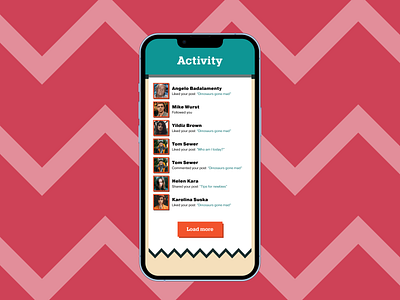 Activity feed social app | Daily UI