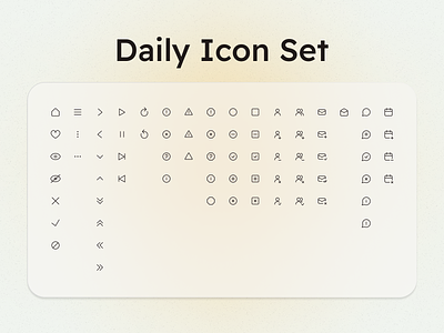 Daily UI Icon Set app app design dailyui dailyuichallenge design feather icons figma icon icon set icons ui ui icons web design website