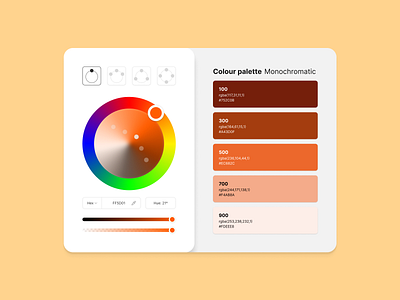 Colour paletter generator colour picker / Daily UI 60 color color palette color picker color scheme colour dailyui dailyuichallenge design figma ui web design