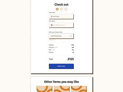 Redeem coupon Daily UI dailyui dailyuichallenge design figma ui web design website