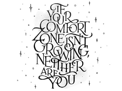 Comfort Zone hand drawn hand lettering lettering typography words
