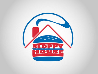 SloppyHouse Fast Food Brand Logo