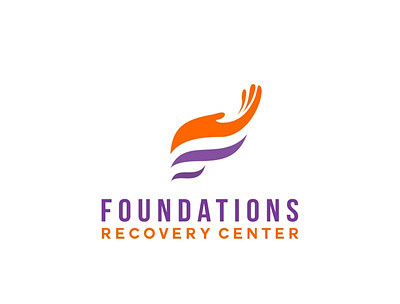 Foundation Recovery Center Logo abuse care center children design foundation hand kids logo vector