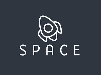 Space (Dark Theme) space thirty day logo challenge thirty day logos