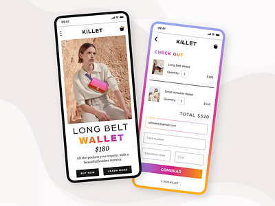 Killet, eCommerce App app design ui ux