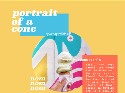 WIP: Portrait of a Cone Blog Site blog desktop ice cream modern pastel sorbet spring web web design website