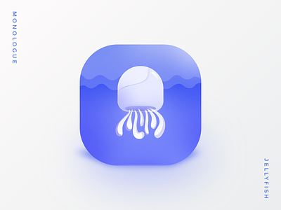 M_Jellyfish blue icon jellyfish monologue write