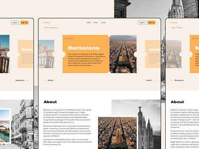 Spainli travel agency animation concept design navigation spain tour travel ui