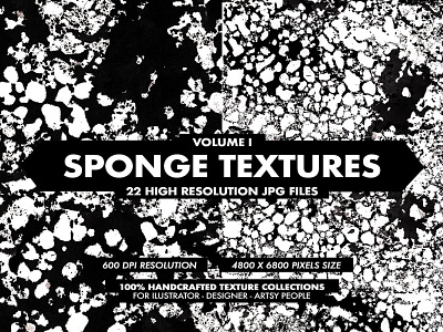 Sponge Textures creative market handmade texture ink sponge sponge texture sponges