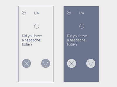 Light and Dark Themes for Headache Tracker App