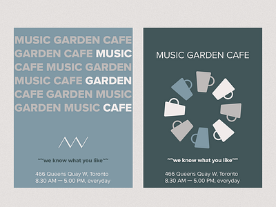 Posters for Music Garden Cafe