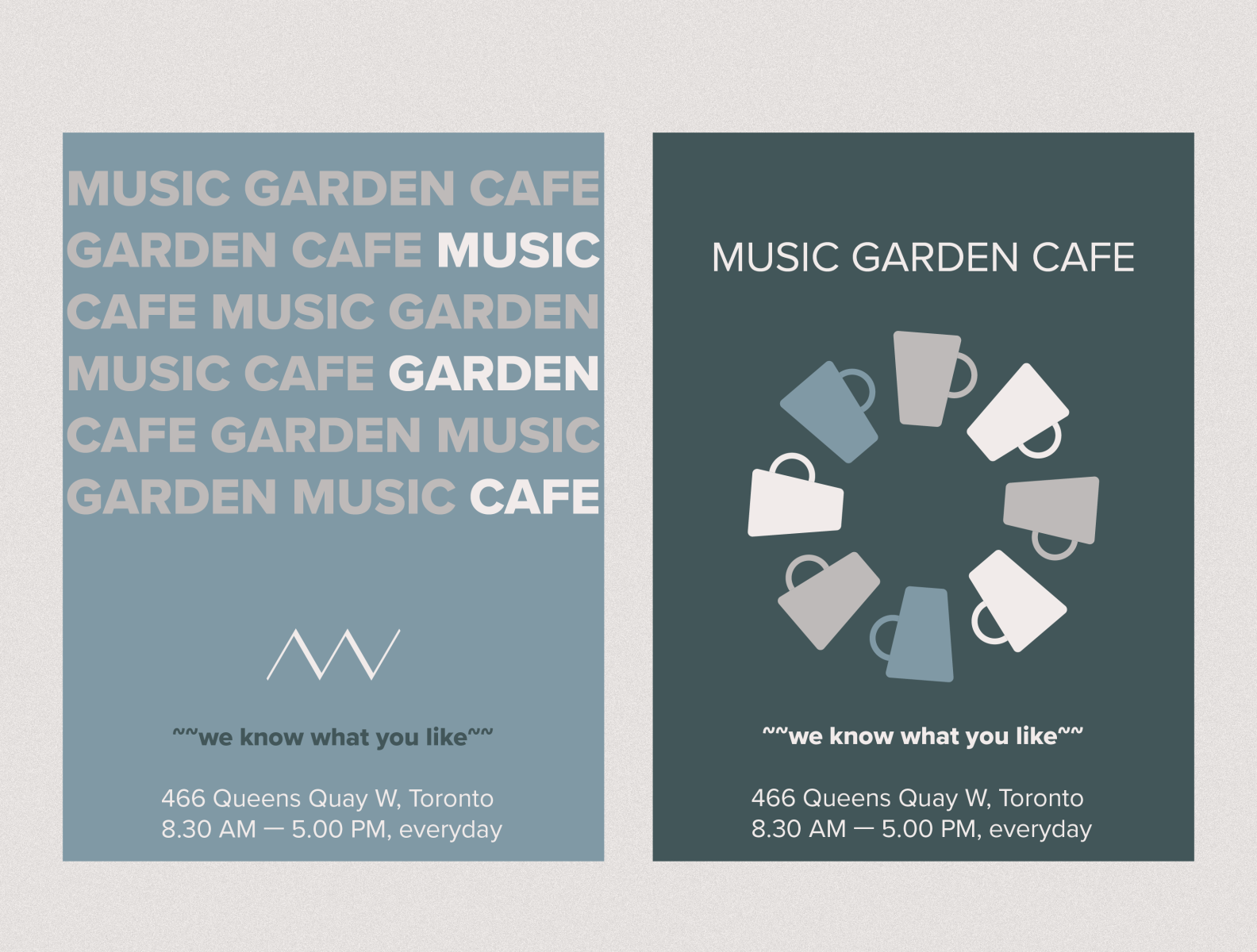 Posters for Music Garden Cafe by Kseniia Puzrova on Dribbble