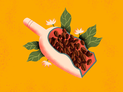 Coffee branding coffee design digital painting illustration
