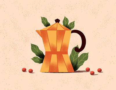 Prensa branding coffee design digital painting illustration
