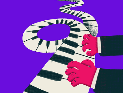 Piano character design design digital painting hands illustration jazz piano